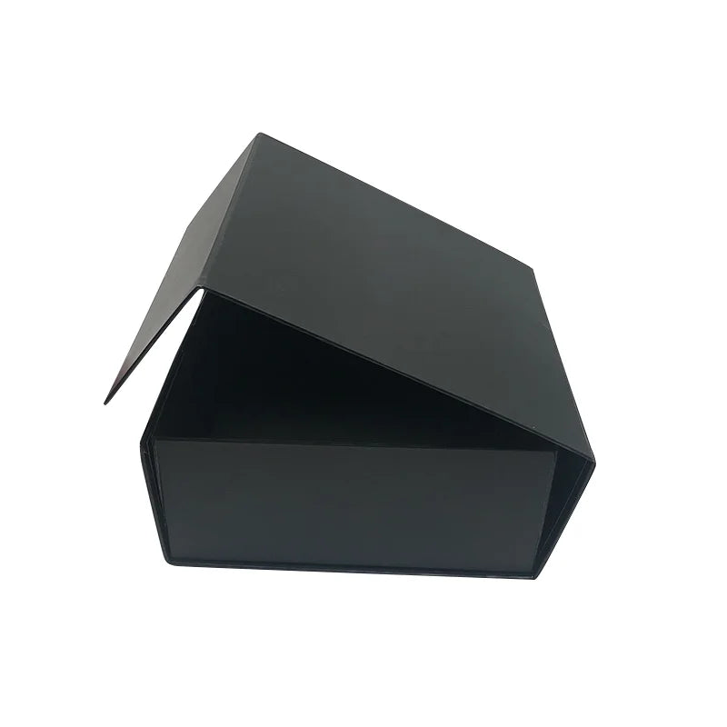 Flap Top Luxury Product Gift Packaging Custom Printed Rigid Matte Cardboard Magnetic Black Packaging With Foam