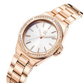 Hot-Selling Women's Fashion Waterproof Quartz Watch with Glass Dial and Pointer Luxury Stainless Steel Strap