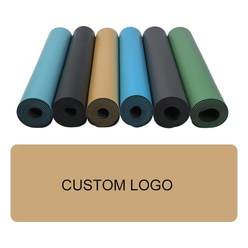 SHENGDE Sweating Non Slip New Design Custom Logo Durable Natural Pink Luxury PU Rubber Yoga Mat