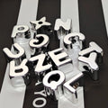 Silver Color ABS Acrylic Single Alphabet Letter Bead for Handmade DIY Bead Accessories