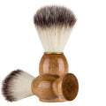 Custom Logo Wholesale Facial Cleansing Shaving Tools Hair Salon Nylon Hair Bristle Wood Handle Beard Brush Shaving Brush