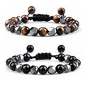 Wholesale Natural Crystal Beads Bracelet tiger Eye Bracelet Woven Hematite Natural lava Stone Bracelet for Men and Women