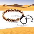 Handmade Natural Healing Picture Gem Stone Crystal Beads 4mm Beaded 2 Rows Bracelet Men Women Jewelry Accessories