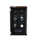 Luxury Handmade Solid Wood Black Watch Storage Box Automatic Winding High-end Gifts 6-Watch Winder LED Display