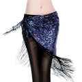 Wholesale Belly Dance Performance Exquisite Colorful Mermaid Sequin Wrapped Skirt Triangular Scarf for Women