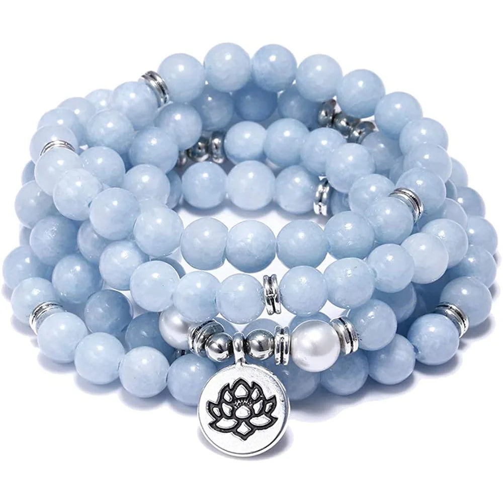 108 Mala Gemstone Yoga Healing Mala Necklace Beads