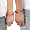 Fashionable New Circle + Heart Shaped Shaped Pendant Bracelet Heart Shaped Magnetic Attraction Couple Pendant Bracelet