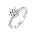 Starsgem D Color Moissanite Diamond Woman Sterling Silver 925 Rings Ready to Ship