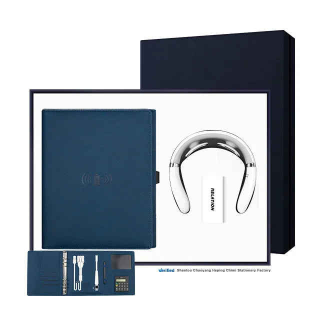 Promotional Item Big Writing Screen Notepad Power Bank Notebook Massage Gun-Business Gift Set for Mommy