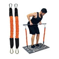Portable Home Gym Workout Set Whole Body Fitness with Latex Resistance Bands Steel Pull Bar Exercise Handles Push Board