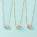 Hot Selling Stainless Steel Non Fading Simple Niche Three-layer Full Zirconia High-end Small Waist Collarbone Chain