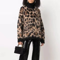 Custom Design Logo Winter Pullover Top Knitwear Jumper Knitted Fuzzy Jacquard Long Sleeve Women Mohair Sweater