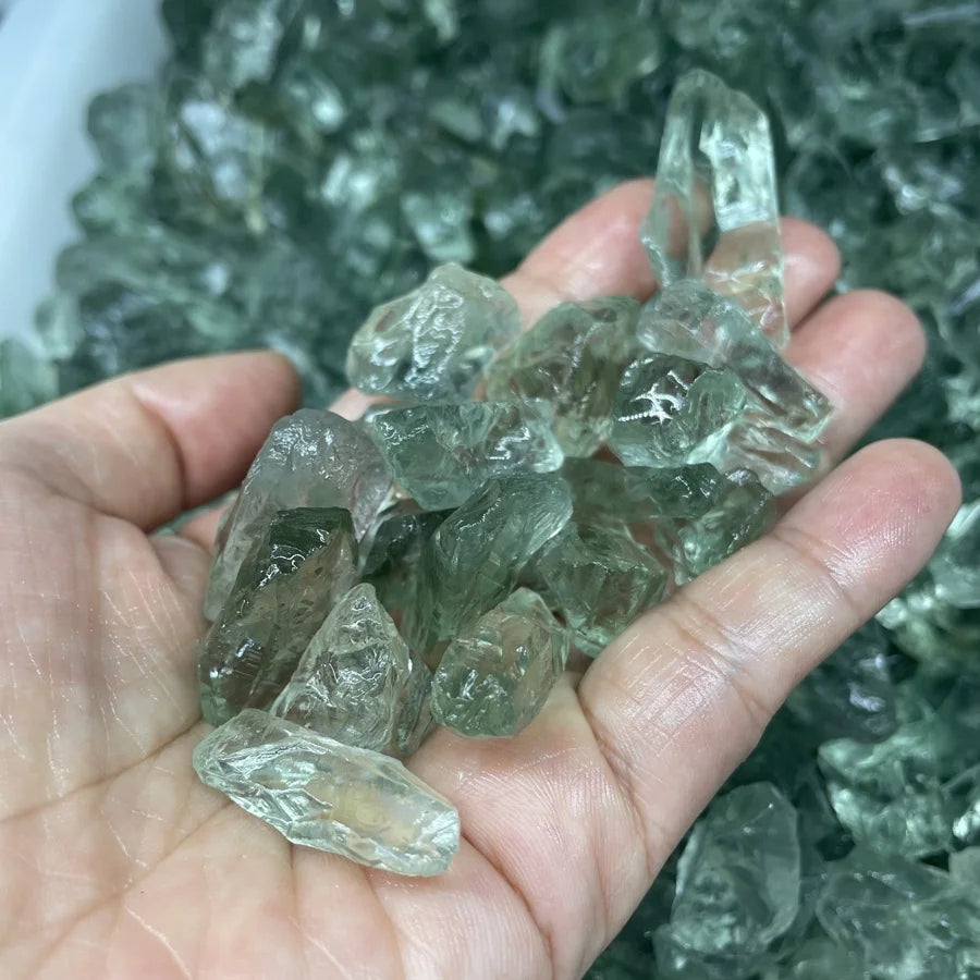 Wholesale Rock Quartz Raw Green Crystal Stone Raw Crystals Rough Healing Stones