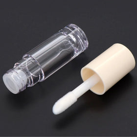 New 6.5ml Purple pink Rice White Yellow Minimum Quantity Custom LOGO Lip Gloss Tube