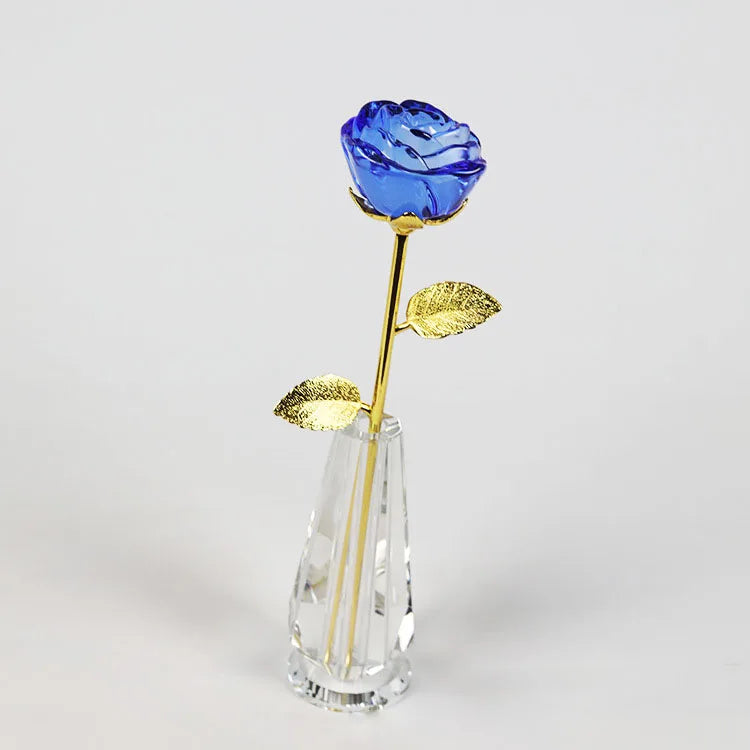 HZ colorful weeding decoration crystal rose flower