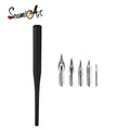 Comic Black Dip Pen Set 5pcs Pen Nib with 1pc Pen Holder Set for Artist Anime Comic Gothic Calligraphy