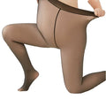 Women's Seamless Comfort and Tummy Control Fake Translucent Sheer Tights High Waist Stretchy Opaque Skin-Tone Tights Pantyhose
