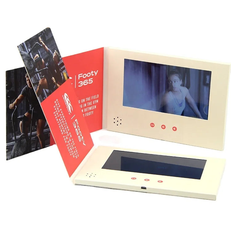 New Handmade Custom Shape/Pattern Paper Craft LCD Video Brochure Card Advertising Player Business Gifts Low Price Wholesale