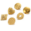 10Pcs Fashion Stainless Steel Woven Pattern Stud Earrings for DIY Woman Jewelry Making Accessories Findings Bulk