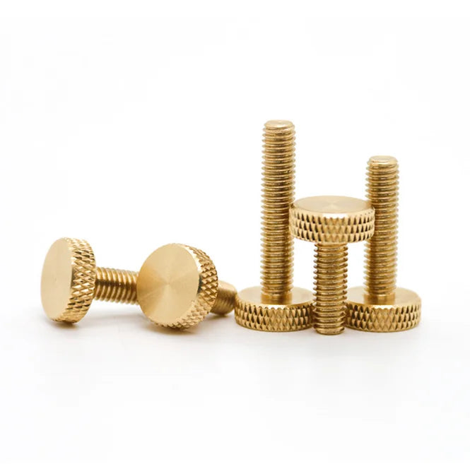 DIN 653 M6 M8 M4 Metric Coarse Brass Handle Bolts Flat Head Knurled Thumb Copper Screws