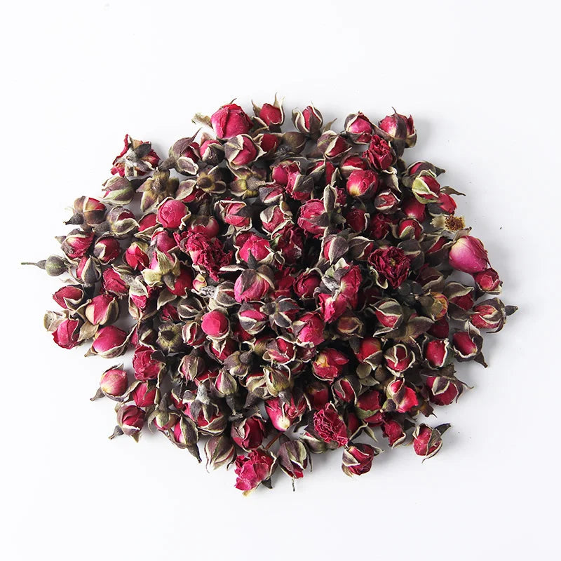 Factory Supply 100% Natural Dried Golden Edge Rose Buds Dry Rose Flowers for Tea Decoration Candle Soap Crafts Making