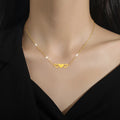Valentine's Day Heart to Heart Stainless Steel Necklace INS Minimalist Love Heart Pendant Necklaces for Women