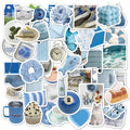 50Pcs Ins Style Blue VSCO Girl Personality Graffiti Stickers for Bottle Laptop Phone Vinyl Cute Kid Decor Sticker