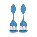 Wholesales Hot Sale Leaf Shape Silicone Stainless Steel Tea Infuser Strainer With Tray