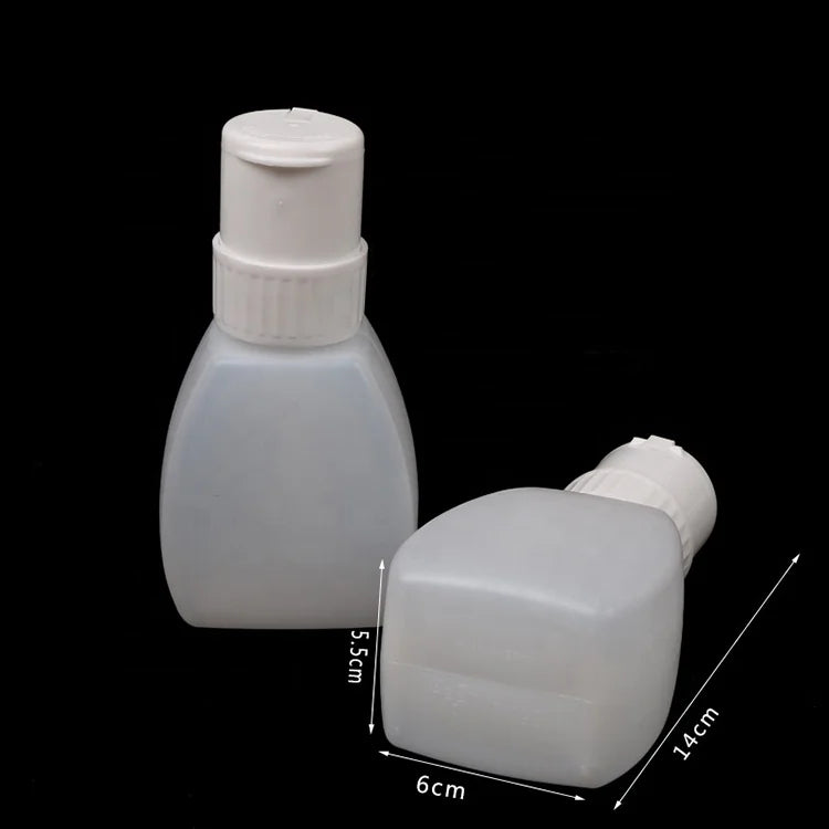 Felice F-NPB-01 Multiple Capacity Rectangle Empty Nail Polish Remover Dispenser Plastic White Durable Cosmetic Toner Pump Bottle