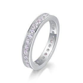 S925 Sterling Silver Moissanite Ring Closed Simple Fashionable Classic Luxury Wedding Ring Jewelry