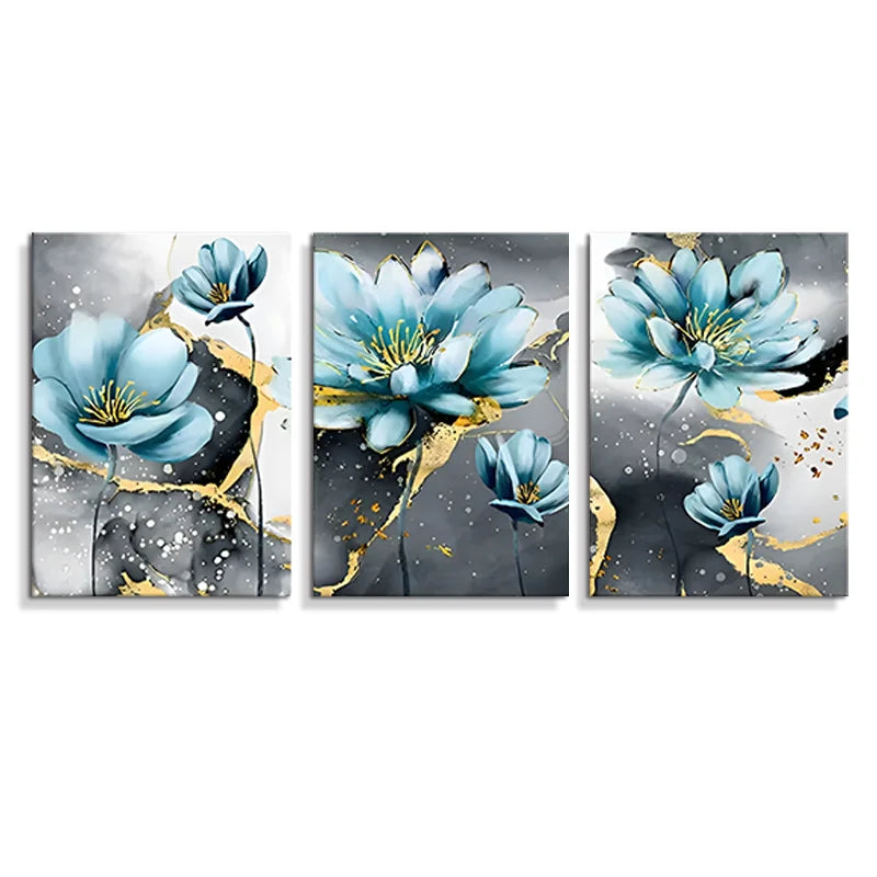Digital Print Moder 3D Pink Orchid Flower Painting on Canvas Wall  Painting and Wall Arts for Living Room Home Decor Luxury
