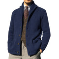 2024 High Quality Men's Cardigan Sweater Solid Color Simple Design Knitted for Autumn Winter Travel Business Fashion Warm Lapel