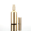 Wholesale 100ml Gold Glass Bottle Face Cream & Skin Care Lotion Perfume Spray Bottles with Pump Sprayer and Lid