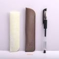 Custom Logo Printing Pu Leather Spoon Pen Packing Bag Biodegradable Felt Cloth Knife and Fork Set Bag