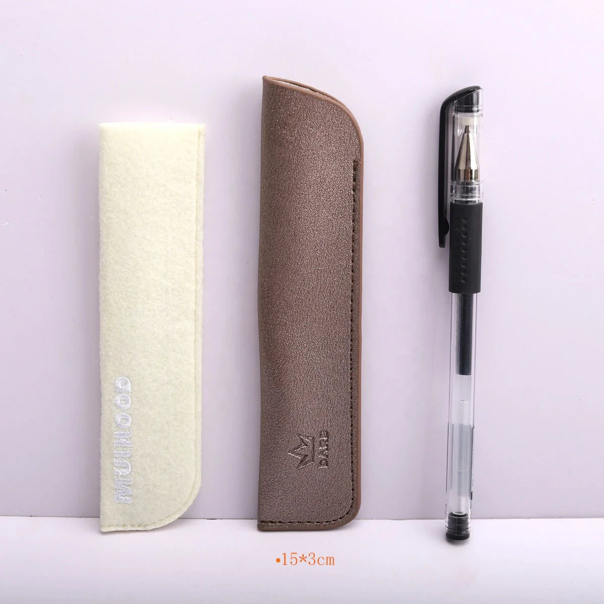 Custom Logo Printing Pu Leather Spoon Pen Packing Bag Biodegradable Felt Cloth Knife and Fork Set Bag