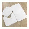 Custom Printed Toilet Mat Set 3 Pieces Flannel Non slip Bathroom Mat Set Rug Carpet Bathmat Set