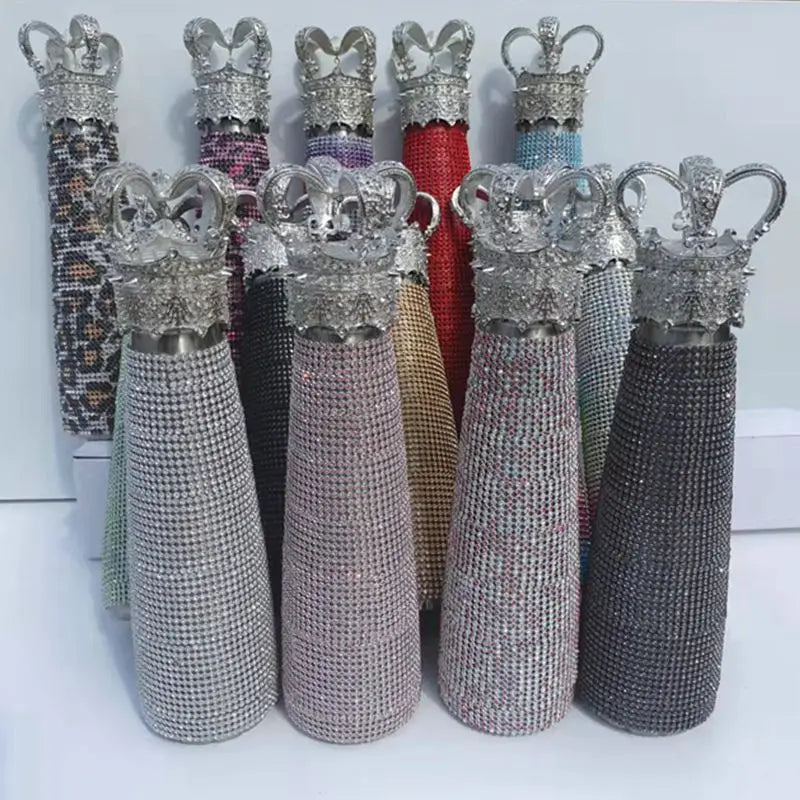 New Wedding Bling Crown Water Bottle Diamond Crown Water Bottle