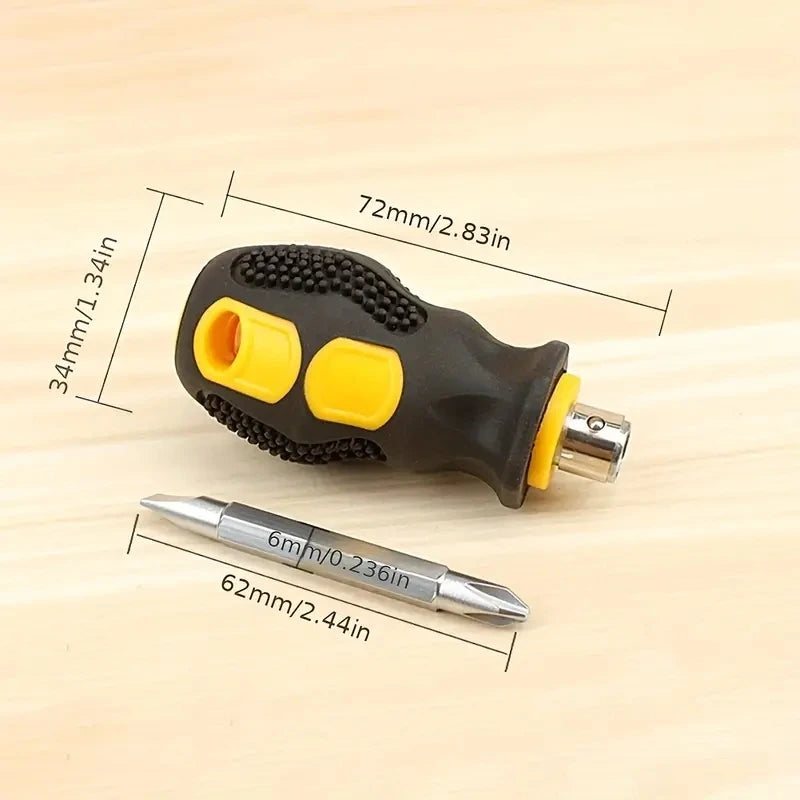 Multi-functional MINI Industrial DIY Chrome OEM Customizable Screwdriver Anti Slip Plastic Handle Multi-Purpose Drive Tool