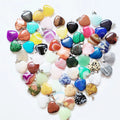 G1669 Wholesale 20MM Pedant DIY Gemstone Crystal Stone Heart Charms for Jewelry Making