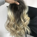 Yefinewig Remy Hair for Blonde 8*8 12" 14" Silk Base Closure Kippah Topper