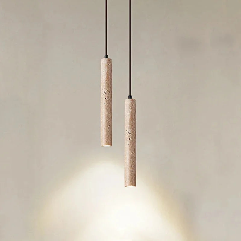 40CM Nordic Style Wabi Sabi Travertine LED Dining Room Pendant Lamp Dining Table Restaurant Bar Bedside Hanging Light