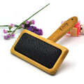 Baoli OEM Cepillo Gato 68x148mm Bamboo Pet Brush Cleaning Dog Grooming Bamboo Slicker and Stainless Pin Equipment Pet Brush