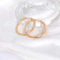Factory Recently New Release Simple Big Earrings for Women Brass Zirconia Material 18k Gold-plated Wholesale and Retail Hot Sale