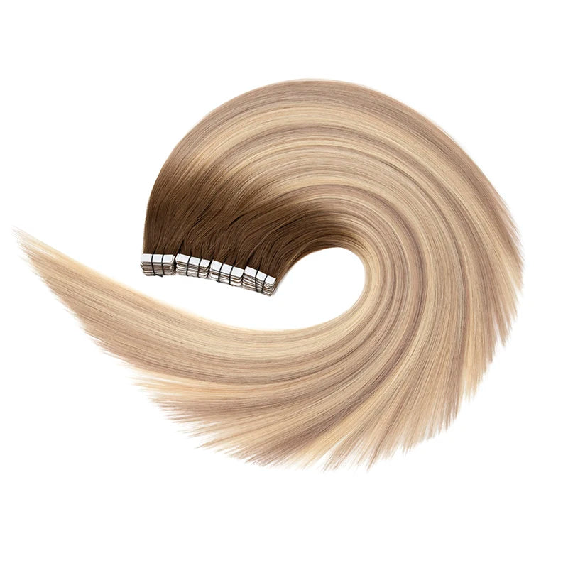 2025 Wholesale Full Cuticle 100% Remy European Double Drawn Tape Hair Extensions