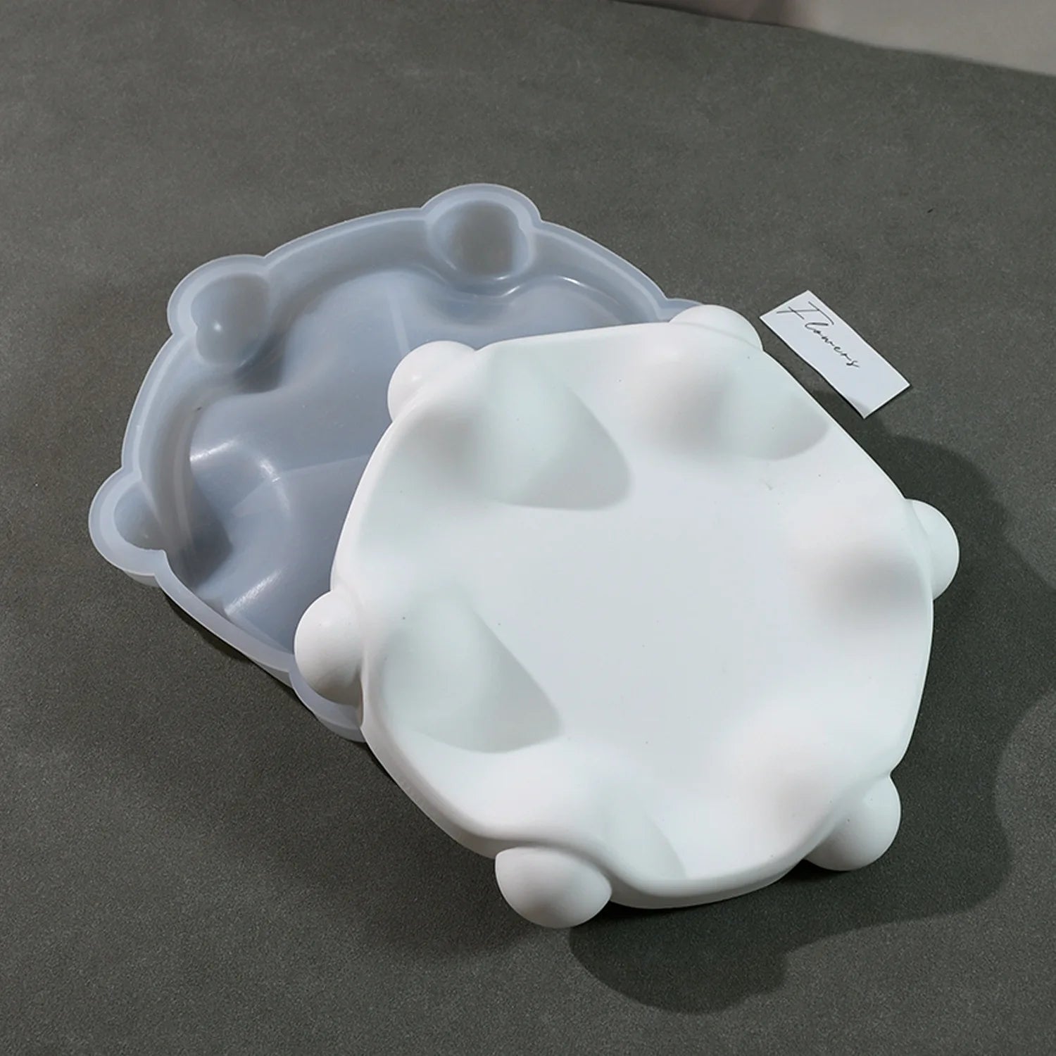 Diy Glue Mold Six Ball Disc Gypsum Storage Saucer Silicone Mold Home Accessories Decoration