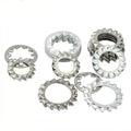 DIN6797 DIN6798 Serrated Tooth Star Lock Washers Internal/External Teeth M3-M24 Plain Finish Shakeproof Automotive Grade
