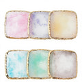 25 Style Wholesale Nail Tips Holder Gilt Display Plate Agate Design Crystal Resin Palette for Nail Art Manicure Tools