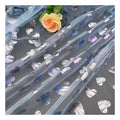 KT008 Valentine's Day Polyester Heart Tulle Fabric Customized Foil Printed Glitter Tulle Heart Fabric for Dress