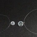 AA00230 Invisible Alloy Chain Women's Wedding Gift Transparent Fishing Line Clavicle Short Rhinestone Choker Necklace