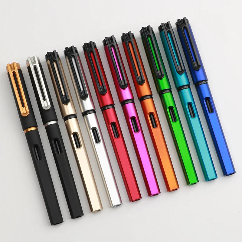 High Grade Matte Signature Plastic Pen Quick Custom LOGO Business Gel Pen 10 Color Mixed Batch Quality Stationery Ballpoint Pen
